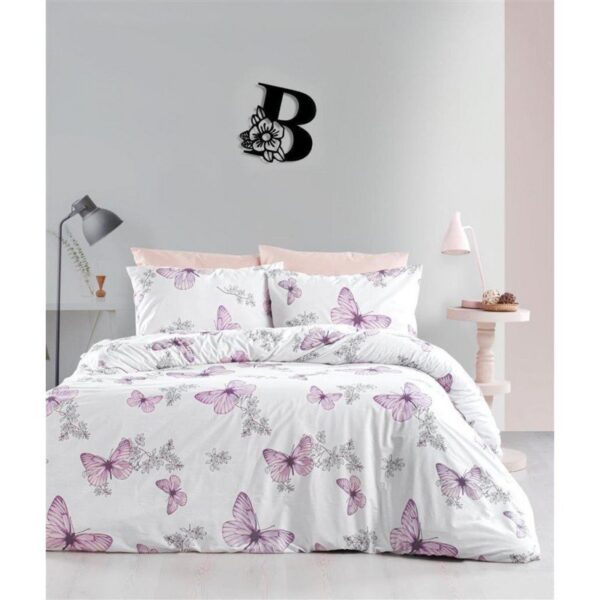 1292-1.jpg Двойно спално бельо сатениран ранфорс Butterfly